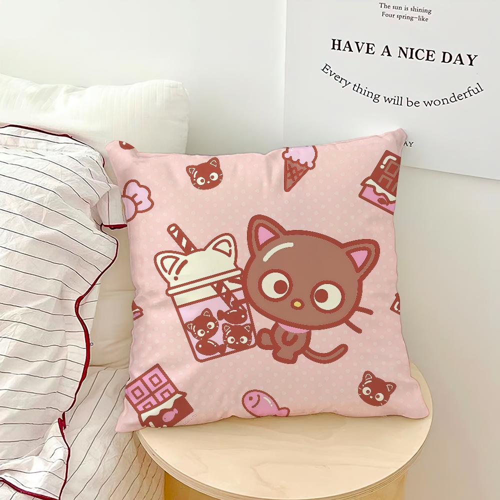Cute Cartoon Art Chibi Cat C-Chococat Sro Comfort Soft Hogar Pillowcase For Sofa Living Room Bed Home Decor Protective Covers