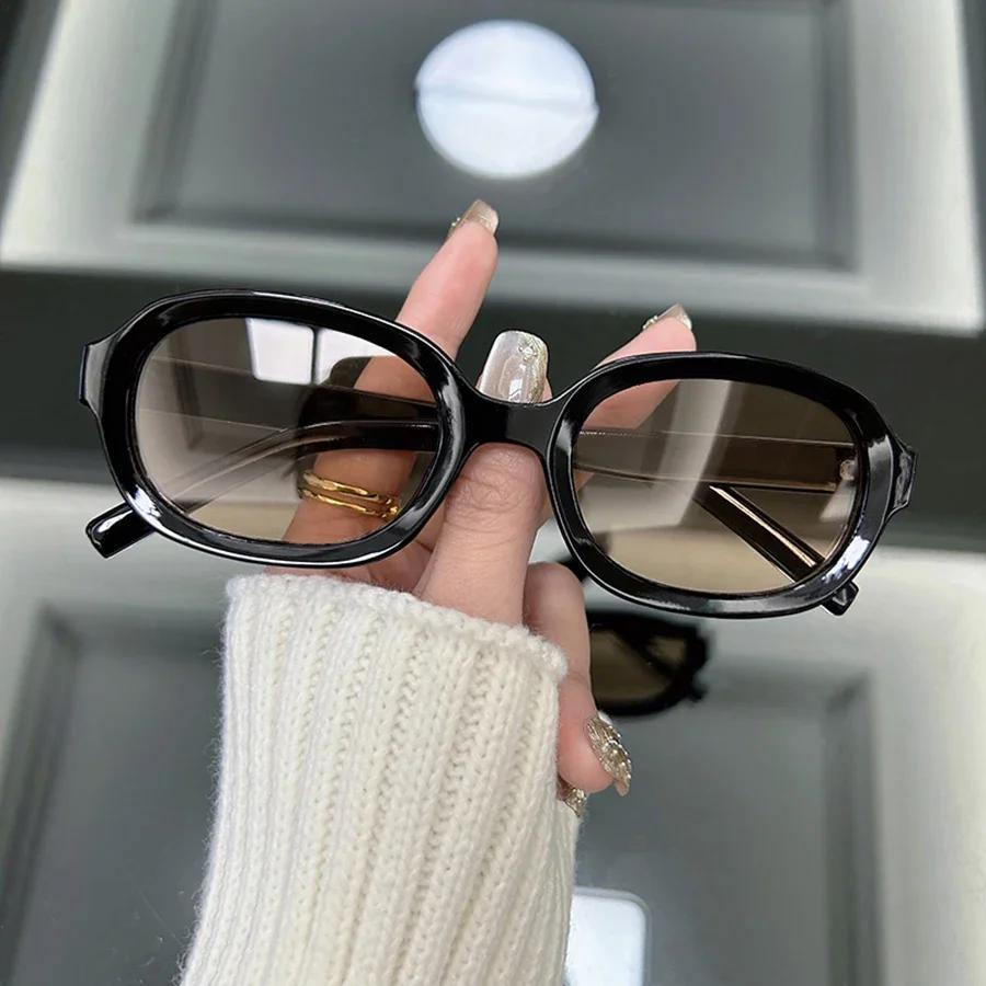 Vintage Ovale Sonnenbrille Damen Herren Mode Marke Retro Sonnenbrille Weiblich Männlich Punk Spiegel Rechteckig Designer