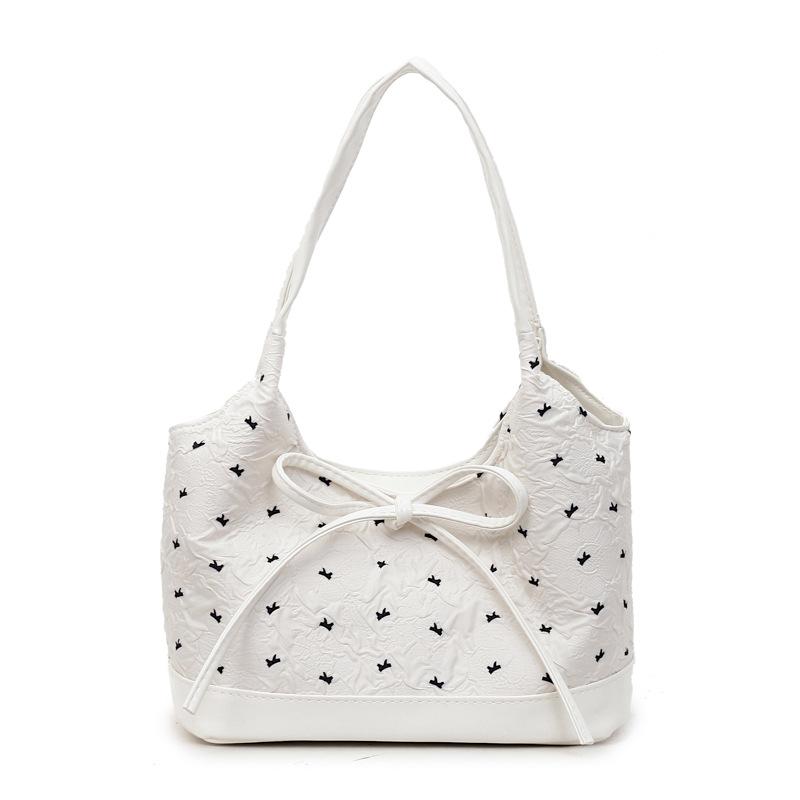 Niche Bow Bag Women's 2025 New Versatile Shoulder Underarm Bag Fashionable Portable Work Commuter Handbag