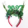 Sequin 2027 New Year Headband Cute Glitter Christmas Headpiece Creative Flexible 2027 Number Hair Hoop Christmas Supplies