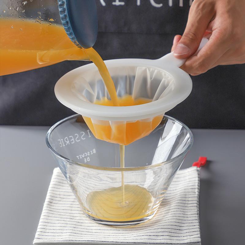 1 Pcs Funnel Filter Mesh Food Filter Mesh Kitchen Strainer Funnel for Filtering Juice Wine Milk Soy Milk