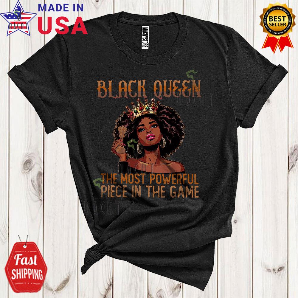 

Black Chess Queen Definition Powerful Piece, Chess Player, Women Melanin T-Shirt XL