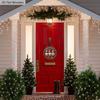 Christmas Wooden Sign with Gnomes Pattern - Merry Christmas Round Sign for Yard Door Wall Hanging Decor - Ideal Christmas Decoration