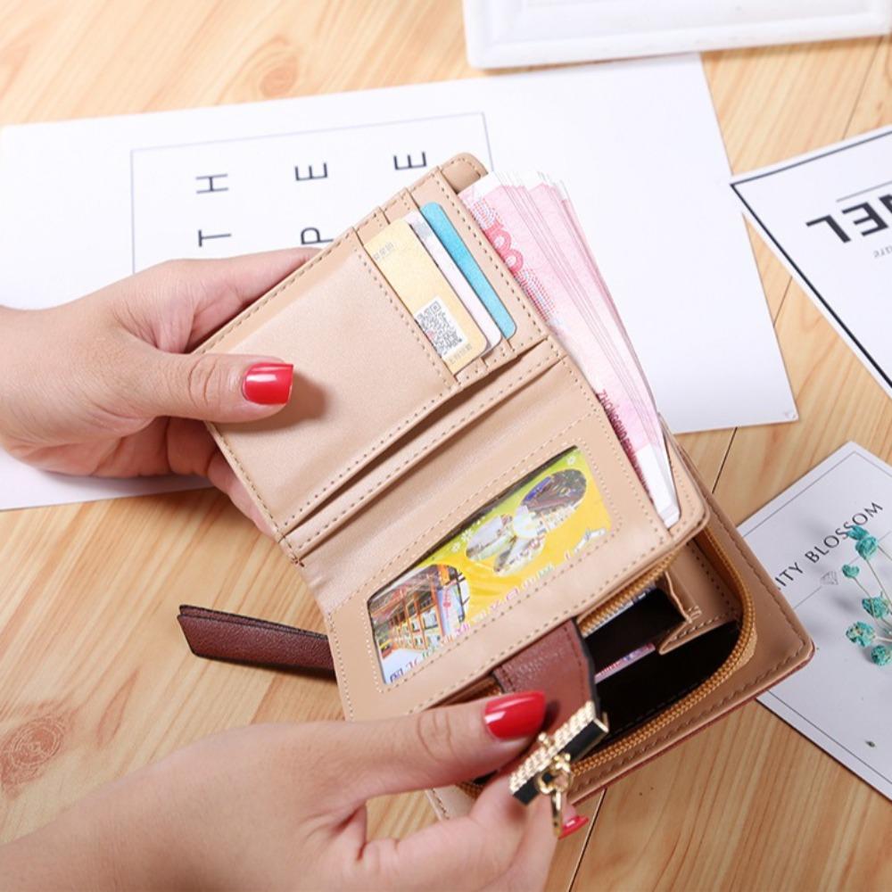 Luxury Women Wallet Leather Purse Short Zipper Clutch Bag Small Hollow Out Leaves Design Fashion Brand Wallets