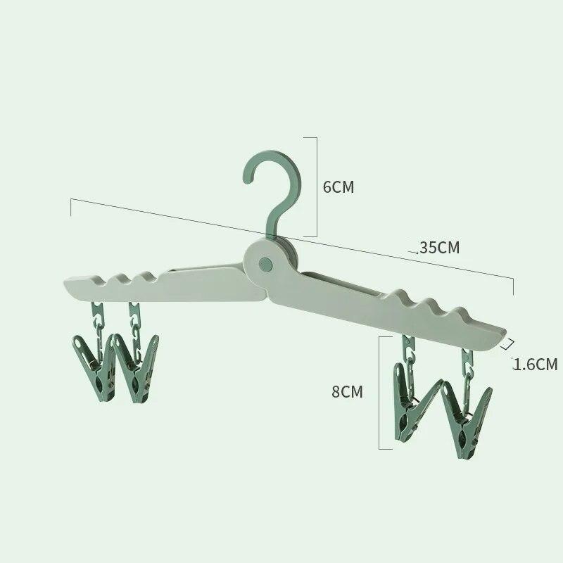 1 Pcs Colorful Travel Hangers Portable Foldable Clothes Hangers Travel Accessories Foldable Baby Clothes Drying Rack