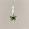 Blue Water Drop Pendant, Butterfly Flower Necklace, Simple and Versatile Necklace.