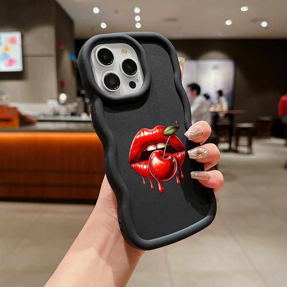 LZ18 Lips kiss Wave Silicone Phone Cases for Samsung A15 S23 FE S24 Ultra A34 A54 A14 A55 Motorola G32 OnePlus Soft Cover