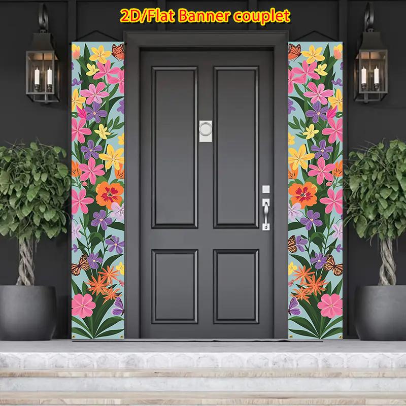 2pcs Set of Chinese Couple Couplets - Traditional Calligraphy Door Banner, Suitable for Weddings, New Year, Ramadan, New Year - Porch/Garden/Entrance