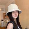 Bucket Hat Women's High Sense Department Summer New Double-sided Wear Shading Sunscreen Plaid Casual Retro Fashion