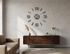 Gray Wooden Wall Clock EKO 75cm