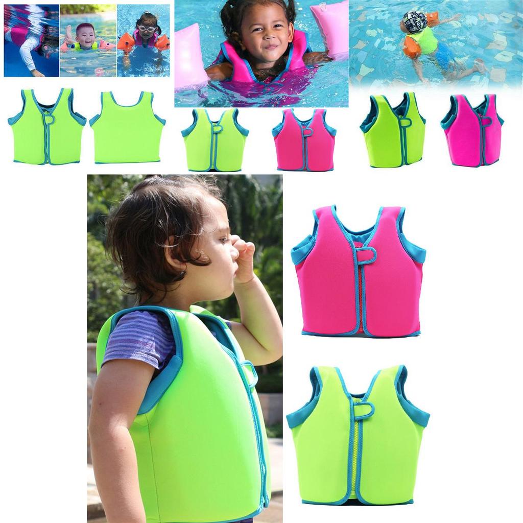 High Buoyancy Kids Swimming Vest With Waterproof Zipper And Adjustable Belt
