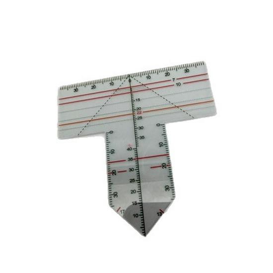 Dental Sulcus Ruler & Plate: Full Mouth Suction Denture Guide with T-Shaped Tooth Arrangement & Red Wax Marking Gauge