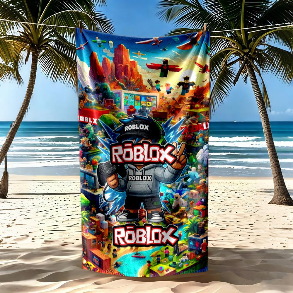 Roblox Beach Towel Quick-Dry Soft Microfiber Comfortable Lightweight