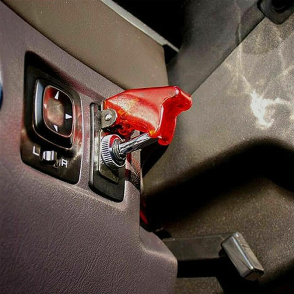 5Pcs 12V 20A Red Cover LED Light Rocker Toggle Switch SPST ON/OFF Car Truck Boat