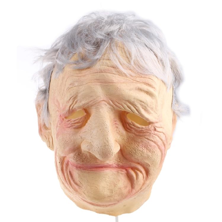 Halloween Old Man Latex Mask Smokingh Grandmothe Home Festival Party