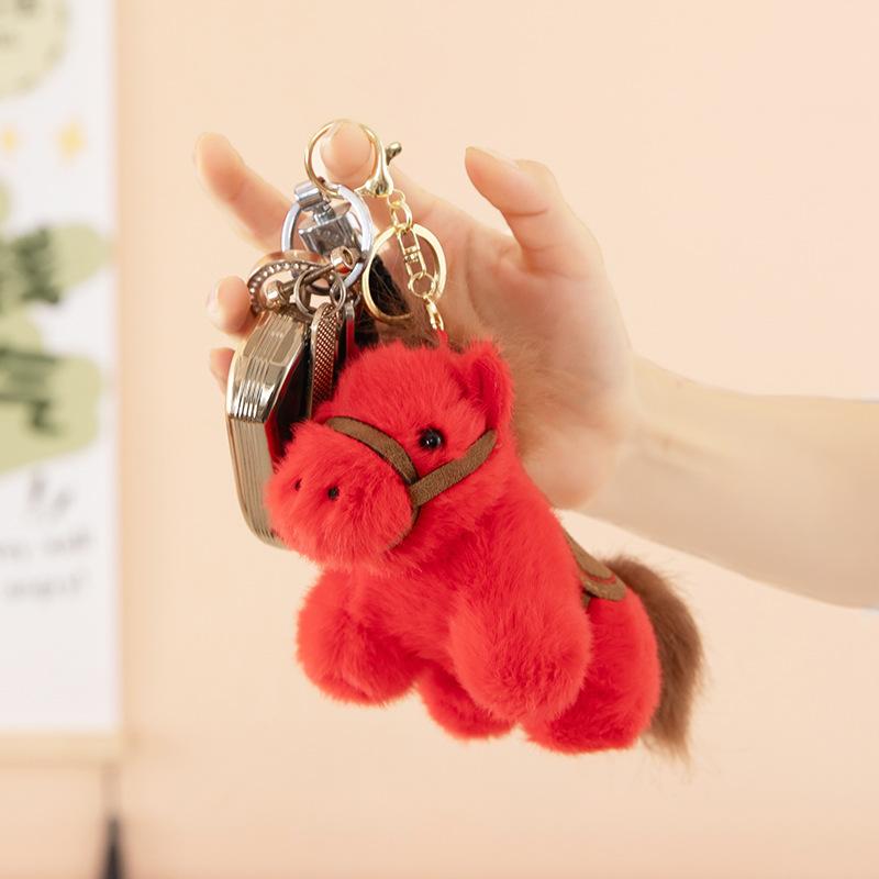 2026 Year Of The Horse Mascot Plush Toy Pendant Soft Realistic  Born Gifts Pony Doll Home Decoration Ornament