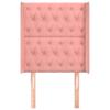 Headboard with Ears Pink 83 X 16 X 118 128 Cm Velvet