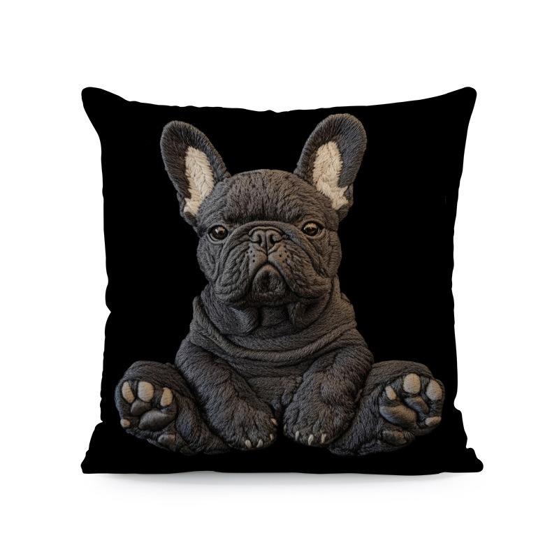 Modern Vintage Alpaca-Themed Pillowcase with Double-Sided Print and Zipper Closure