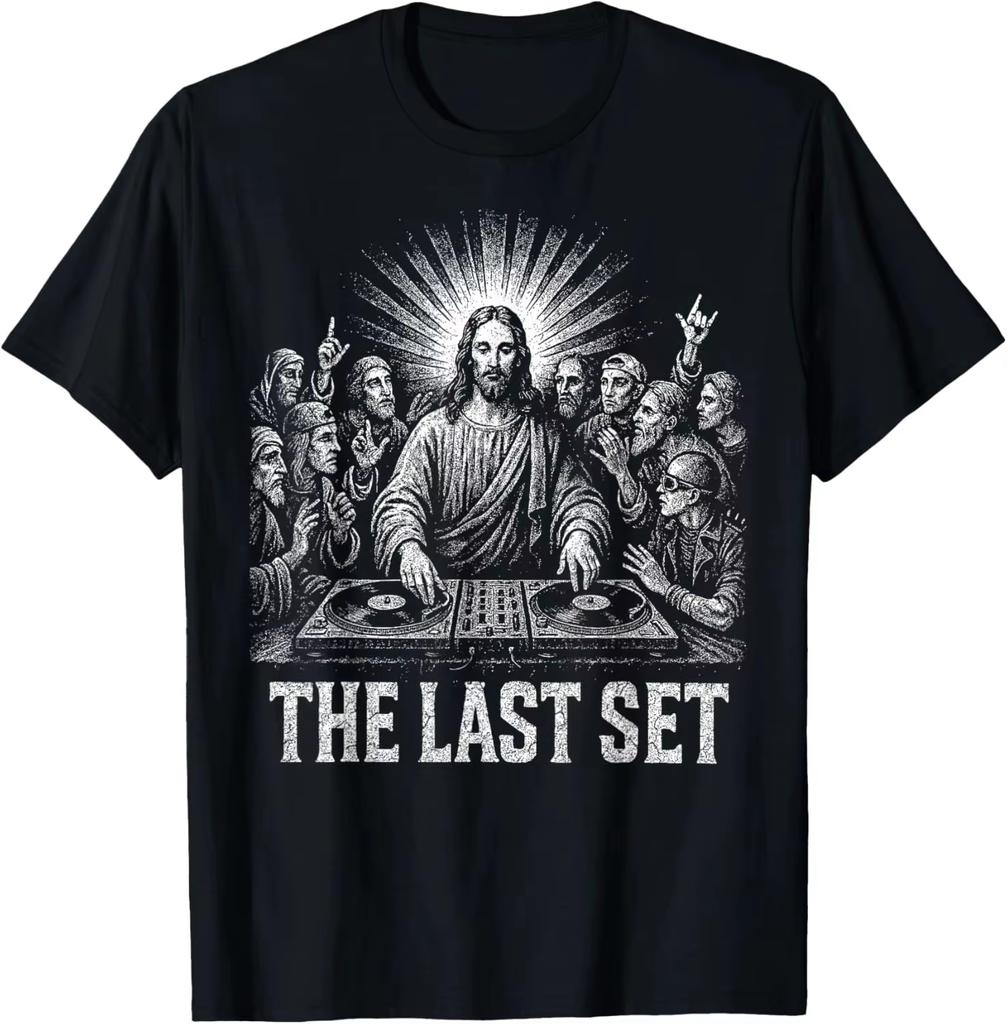 Jesus 2026 Last Set Rave Unisexs TShirt Cotton Unisex ONeck Short Sleeve Oversized Y2K2k Popular Fashi