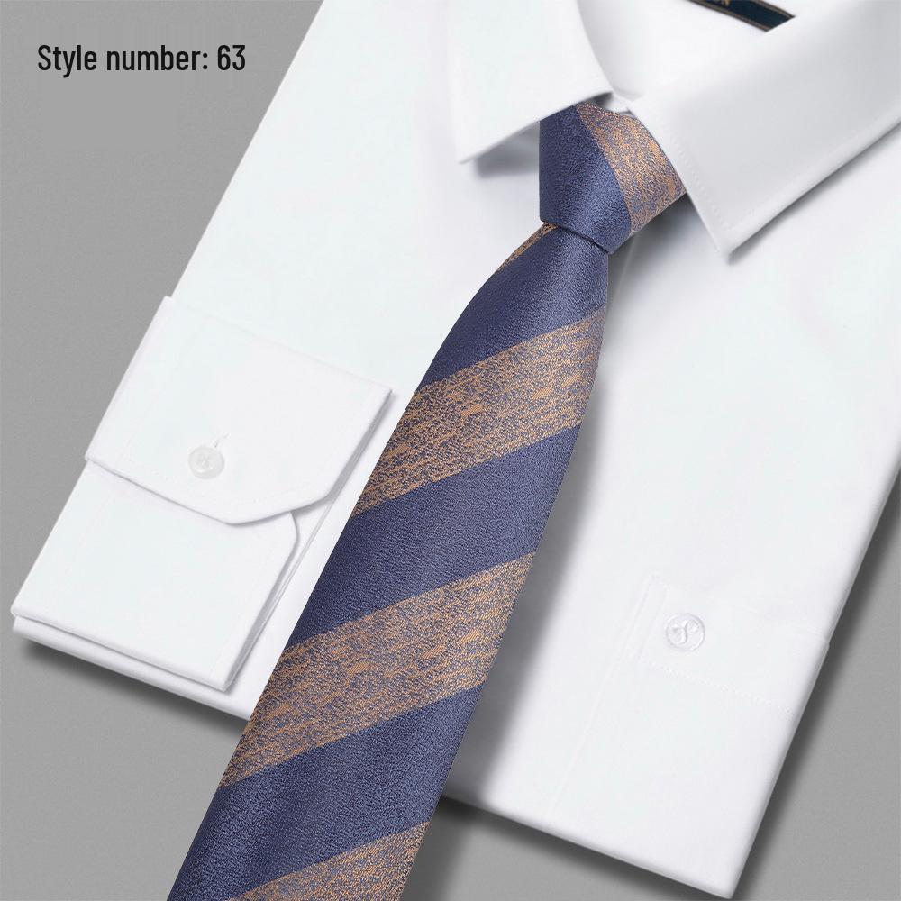2025 New Men's 6cm Polyester Silk Business Casual Tie