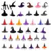 Witch Hat with Rose Halloween Wizard Hat, Adult Kids Cosplay Cone Spider Decorative Web Star Decor, Gothic Party Costume Prop, Trick or Treat