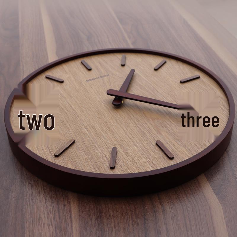 

Настенные часы из гнутой древесины: 3D Цифры, Бесшумный дизайн в стиле норвежского леса