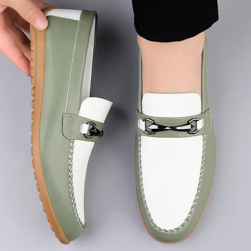 Fashion Stylish Summer Driving Flats Elegantes Men's Casual Shoes Slip on Shoes Ashion Outdoor Lazy Loafers Genuine Leather Mens Shoes
