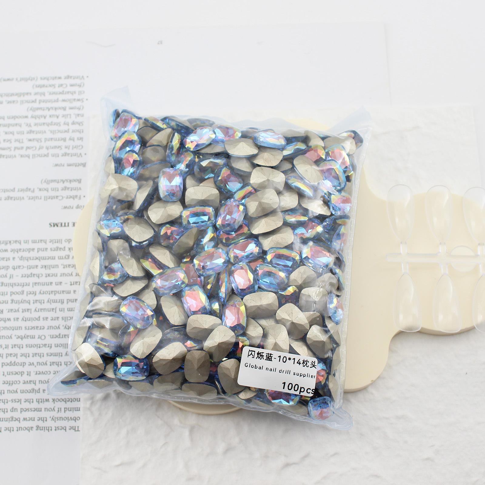 

10 * 14 мм заостренное дно большая подушечка маникюр алмаз стекло закругленный угол ногти аксессуары для маникюра своими руками ювелирные изделия хрустальный маникюр алмаз 1 piece