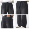 Mark Fairwhale Men's Vintage Faded Black Straight Wide-Leg Jeans