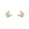 Chic 925 Silver Needle Natural Mother Of Pearl Butterfly Stud Earrings For Women