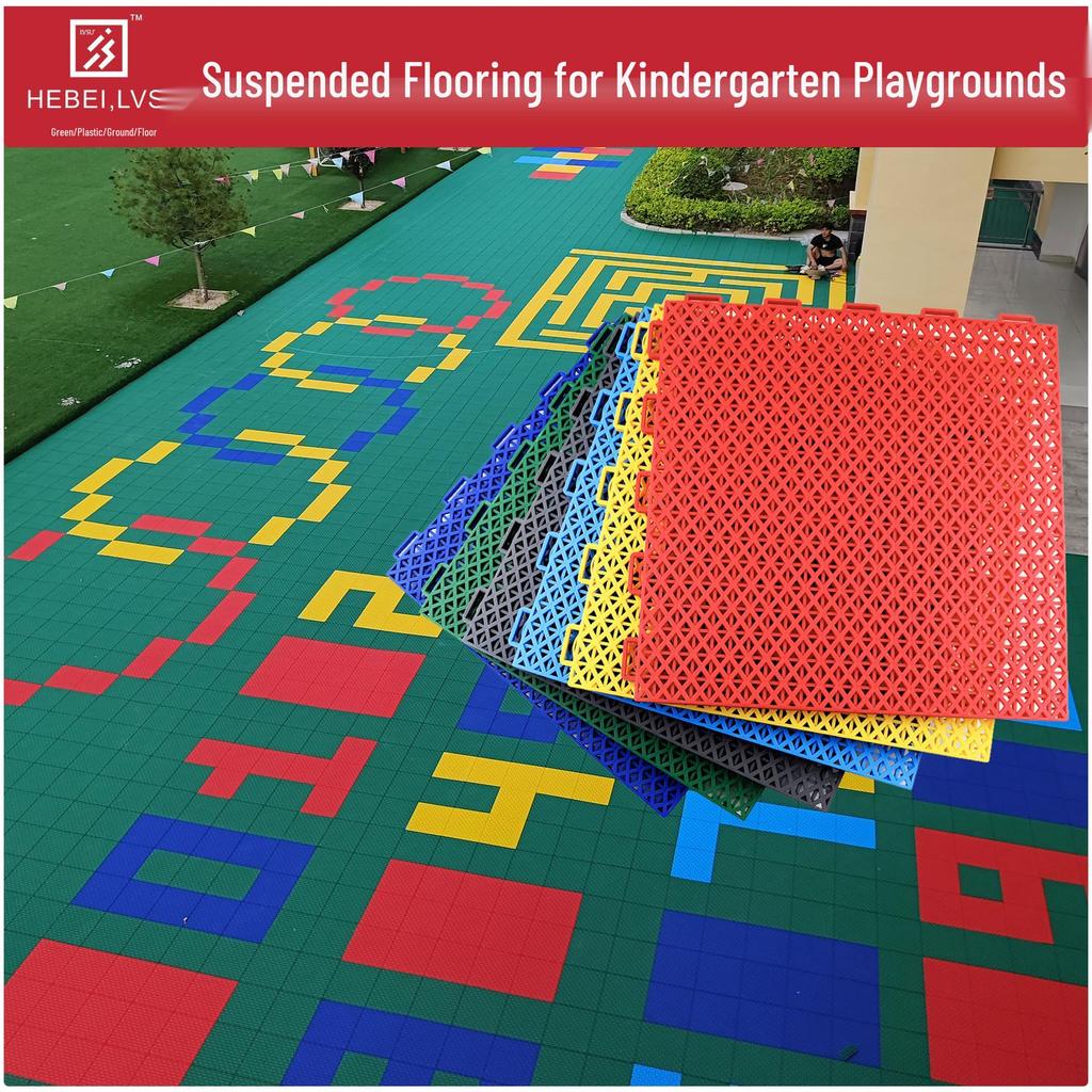 Outdoor Kindergarten Play Area and Sports Court Flooring Mat