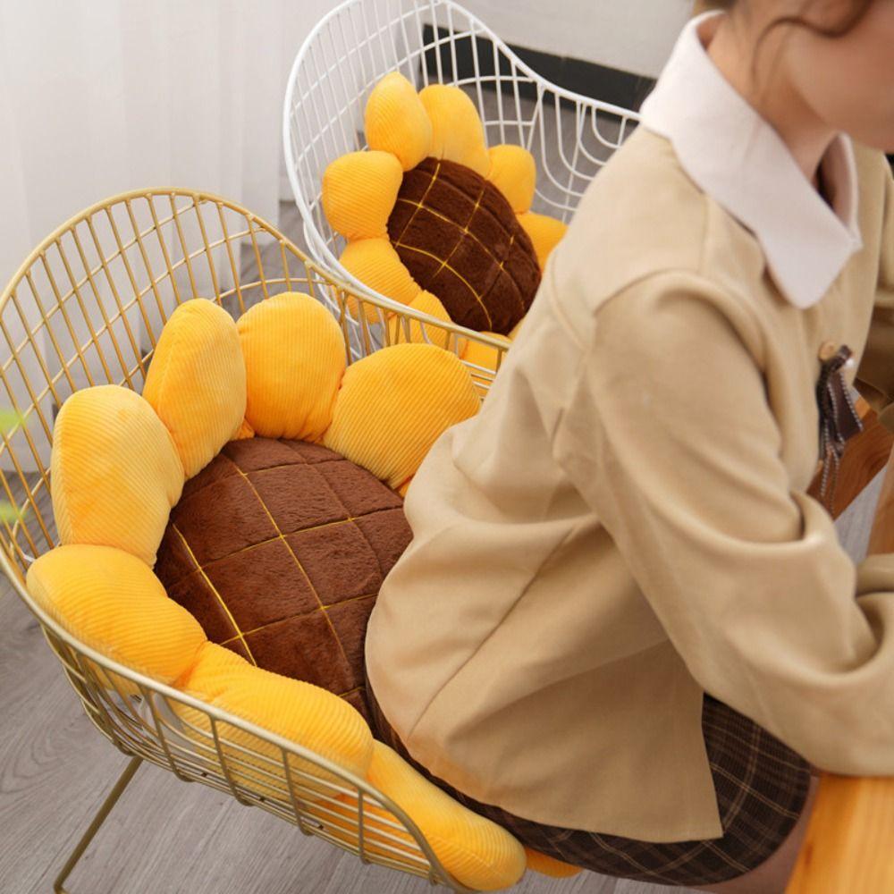 Warm Chair Cushion Comfortable Chair Pillow Chair Pad Sunflower Cushion  Home