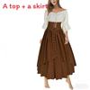 Renaissance Costume Dress With Asymmetric Hem And Puffed Sleeves For Artistic Cosplay And Vintage Events