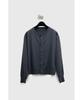 YOUTH Hidden Button Round Neck Cardigan - Charcoal Gray
