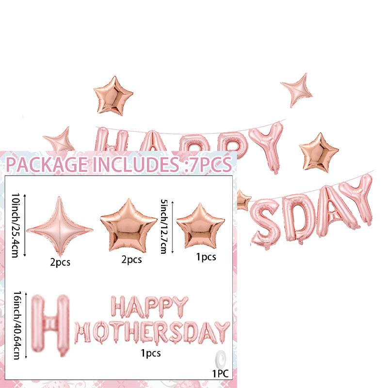 

7-Piece Mother s Day Balloon Set—perfect for Decorating Mother s Day Birthdays Family Gatherings and Anniversary Parties other