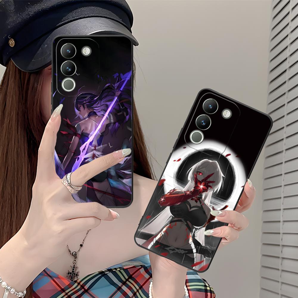 HSR Acheron Matte TPU Mobile Phone Case for VIVO V60 V50 V40 V30 V29 V27 V25 V23 Pro Lite 5G Colorful Printing Cover