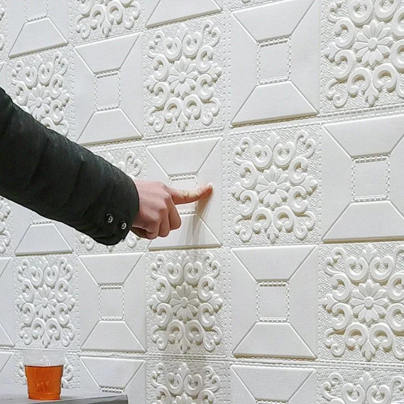 1/2/3/5/10m 3D Ceiling Pannel Wall Stickers Self Adhesive Foam Home Decoration DIY PVC Wallpaper Living Room Kids Bedroom