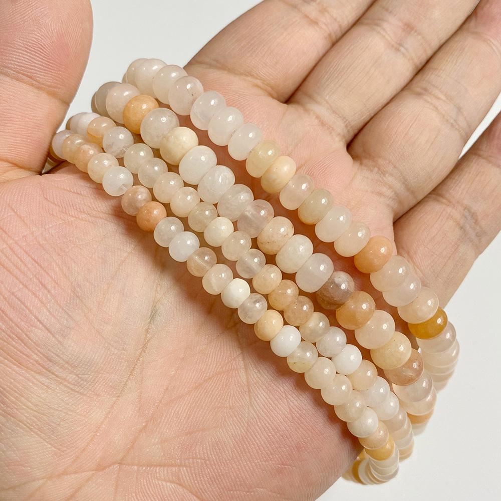4X6/5X8MM Natural Crystal Stone Abacus Beads Loose Rondelle Spacers Bead Charm For Jewelry Making Bracelet Accessories Finding