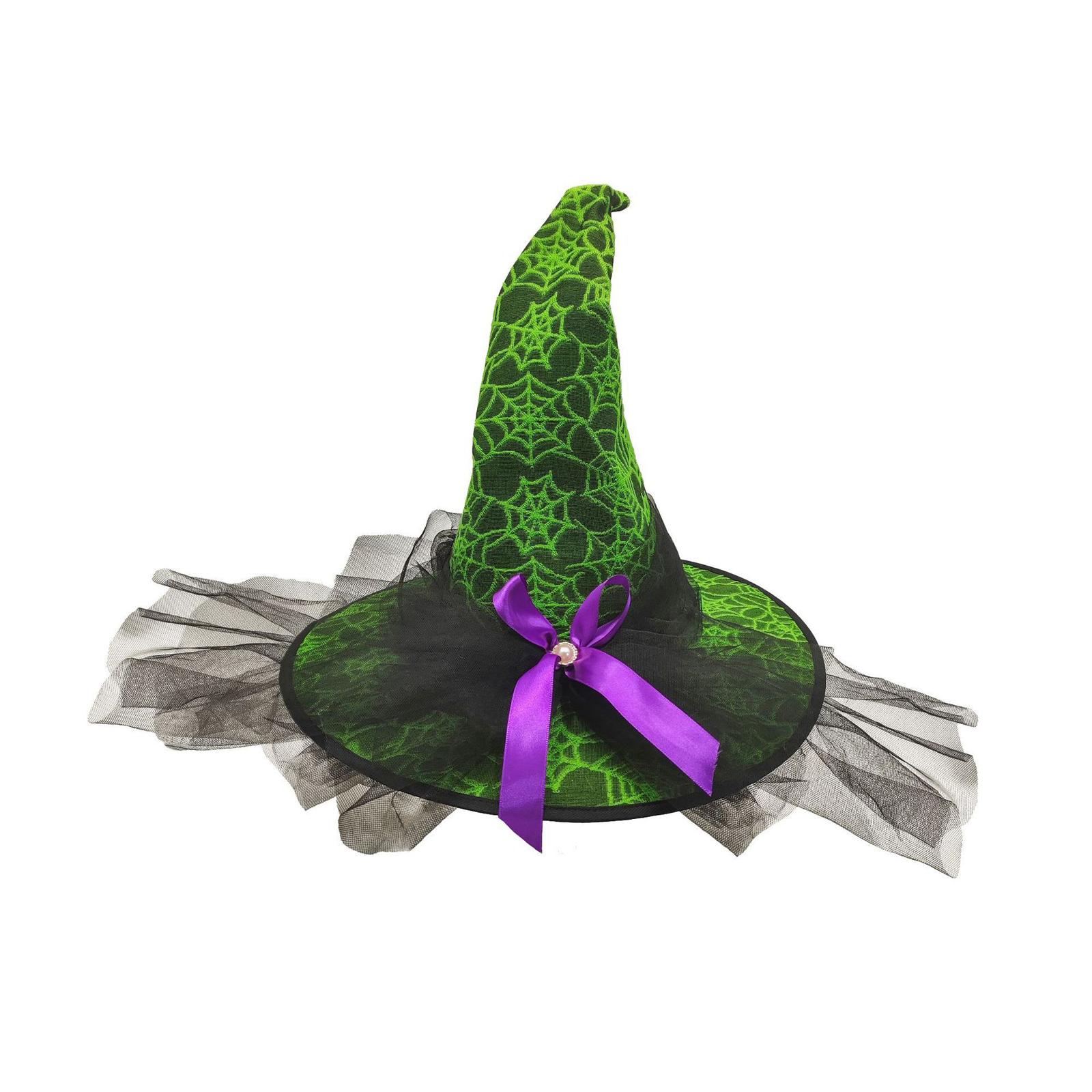 

Хэллоуин Декоративные шляпы для детей и взрослых Реквизит для вечеринки Декоративные шляпы One Size зелёный