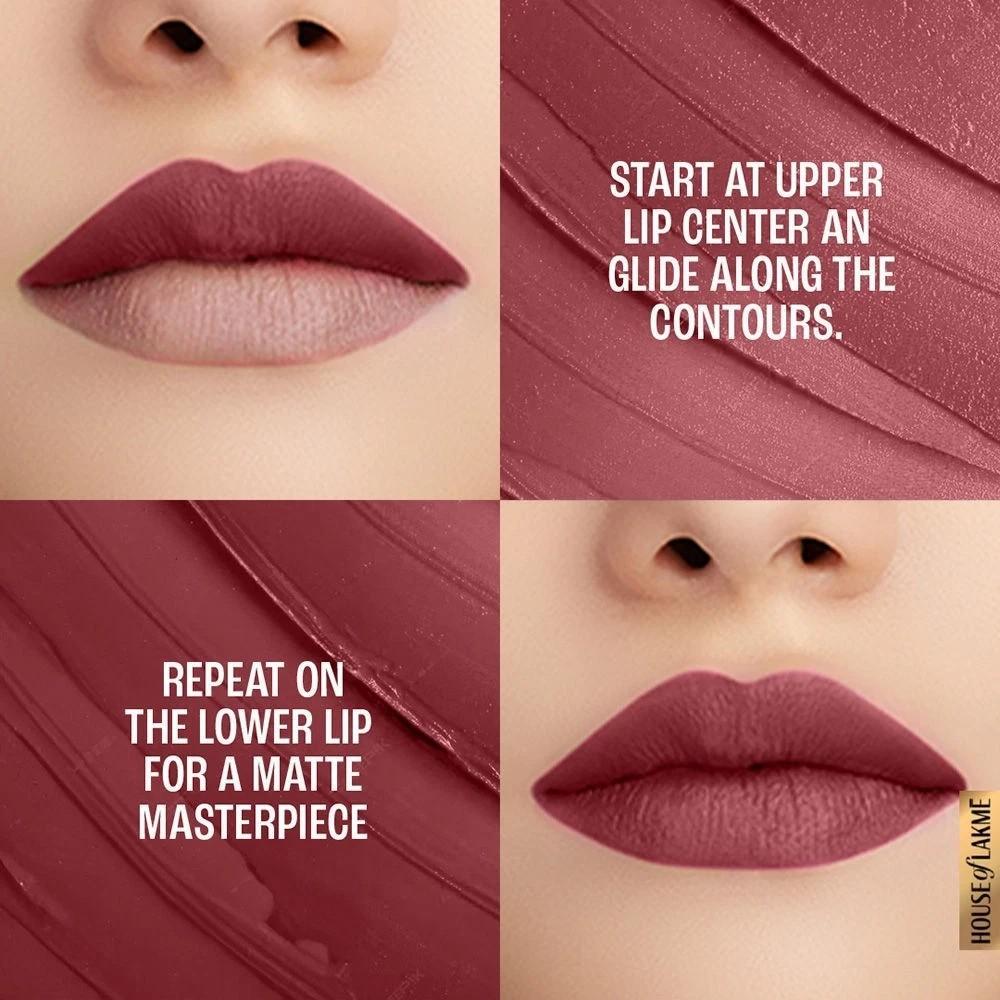 Lakme 9 to 5 Primer with Matte Lip Color, MP7 Rosy Sunday, 3.6g,