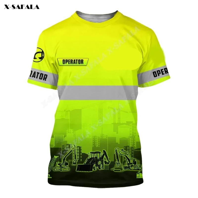 Stromleitungsmonteur Schweißer LKW-Fahrer Mechaniker Elektriker LKW 3D-Druck T-Shirt Herren Oberteil T-Shirt Nicht-Arbeitskleidung Cosplay Sicherheitsuniform