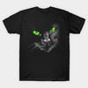 Asian Size Cotton Unisex Tshirt Print T-shirt Black Cats Rule - Green Eyes T-shirt No-Cut Print Regular Fit
