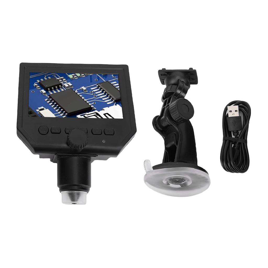 Digital Microscope 600x Magnification 4.3 Inch 1080P HD Screen AF Auto Focusing Soldering Microscope Magnifier