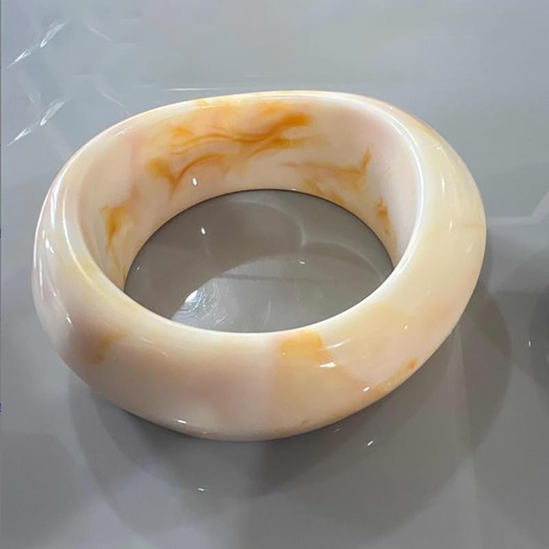 Vintage Bangle For Women Big Irregular Wide Bracelet Multiple Color Bohemian Beach Acrylic Bangles Jewelry Accessories Gifts