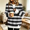 Women's V-Neck Button Front Long Sleeve Top