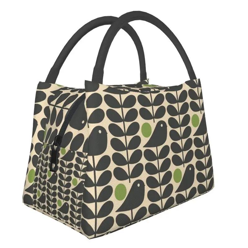 Orla Kiely Cat Insulated Lunch Tote Bag for Women Scandinavian Portable Cooler Thermal Food Lunch Box Office