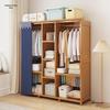 Economy Bedroom Wardrobe: Simple Assembly with Curtain, New Model for Home Storage