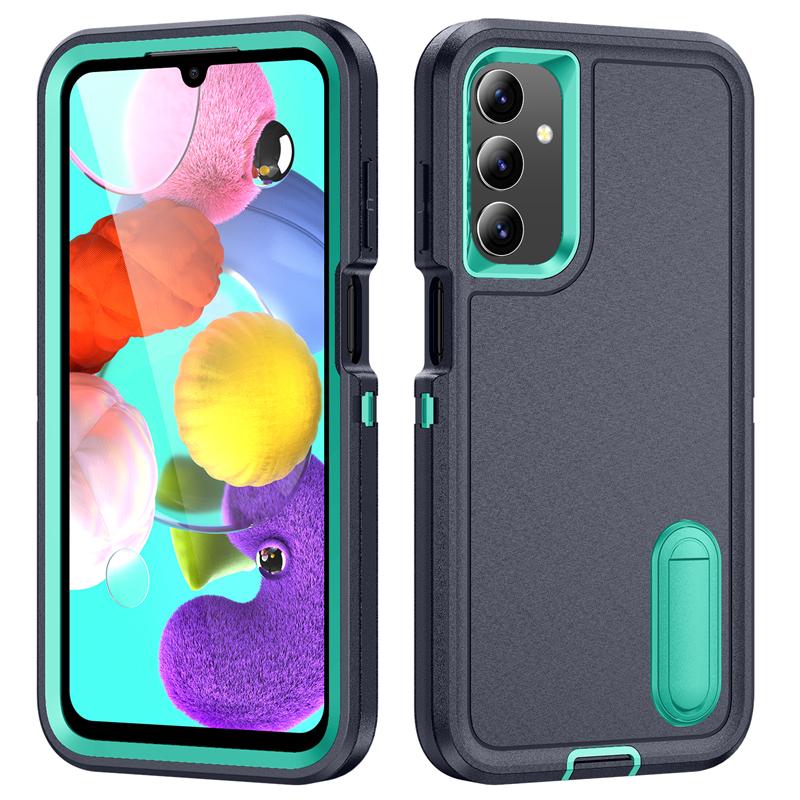 3 In 1 Heavy Armor Defend Phone Case For Samsung Galaxy A16 A06 A15 A14 A54 A26 A36 A56 A17 A27 A37 5G Plastic Frame TPU Cover