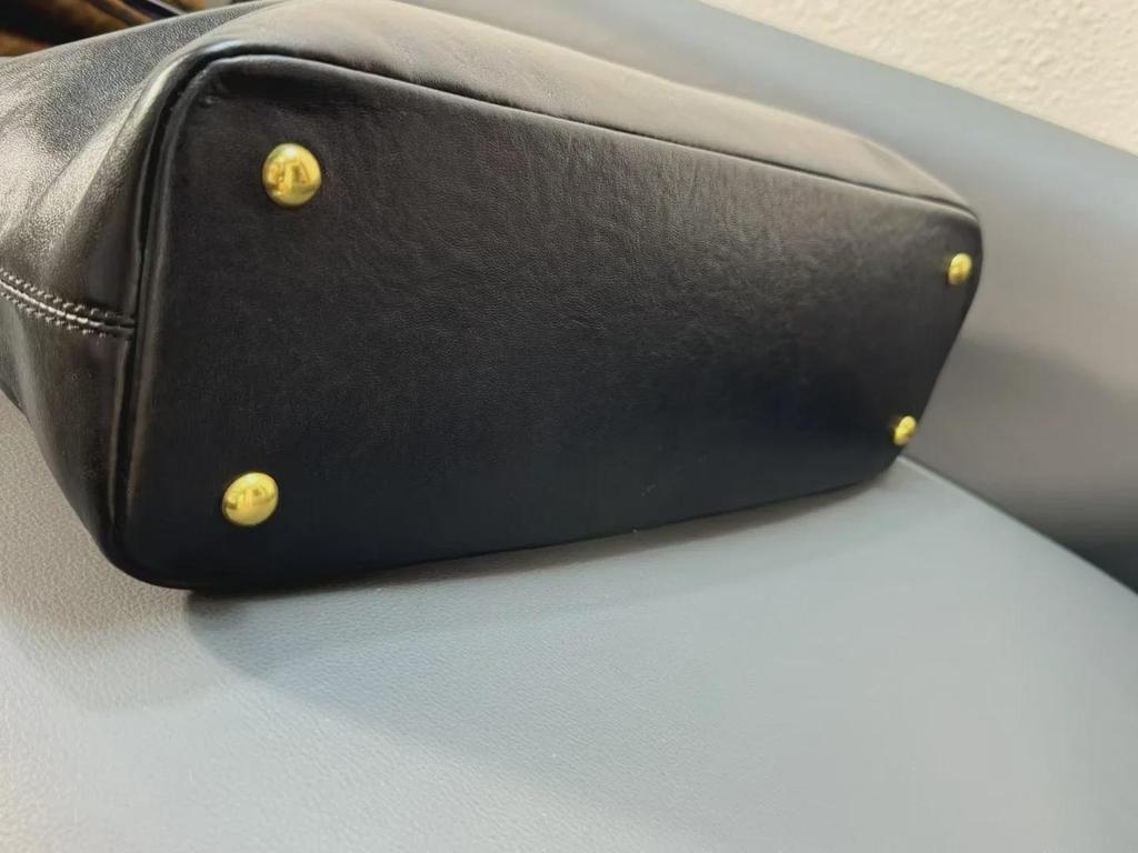 Vintage Genuine Leather Cowhide Tote - Large Capacity Handbag for Women