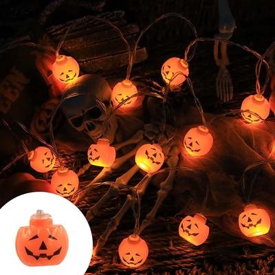 Led HalloweenPumpkinLantern String Atmosphere Decoration Battery BoxGhost Festival SmallPumpkin Colorful Lights